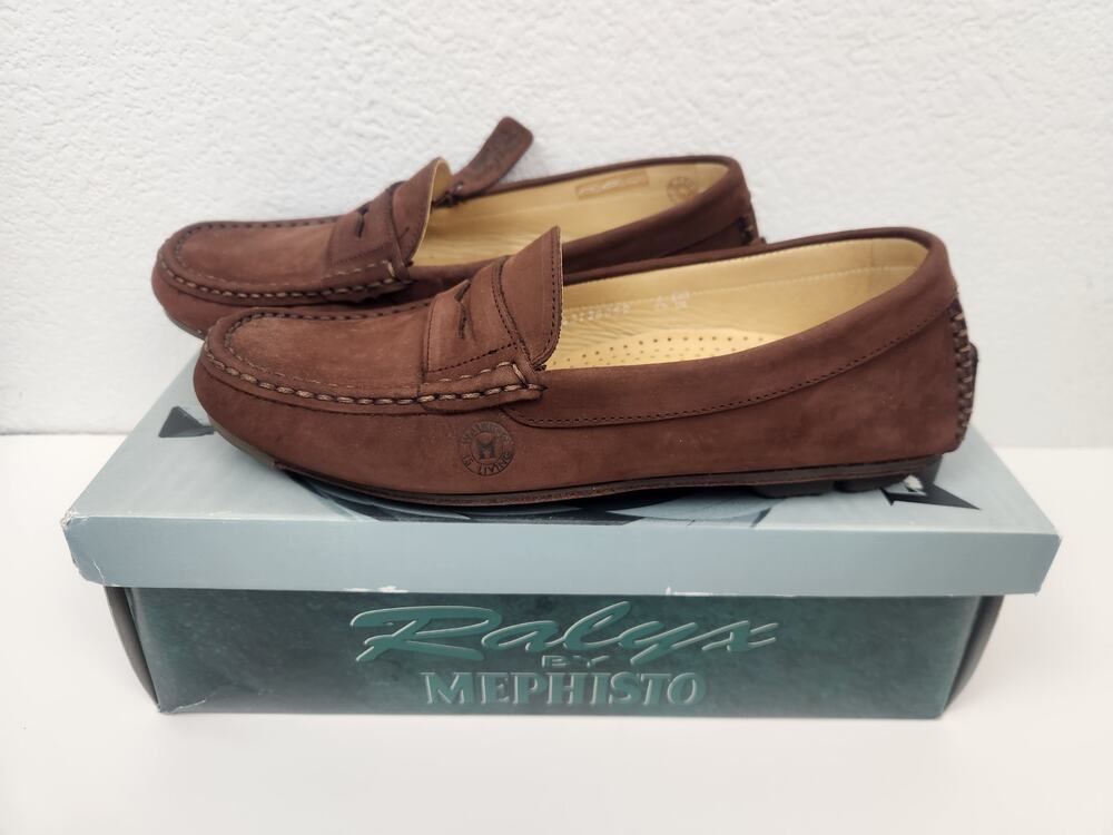 Mephisto Estoril Moccasins in Toffee Nubuck Brown Suede Size 8.5 Excellent
